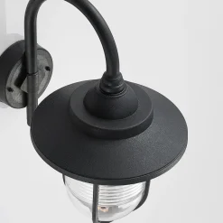 Lindby Utendørs vegglampe Naisha, diffusor med riller| Vegglamper Utendørs