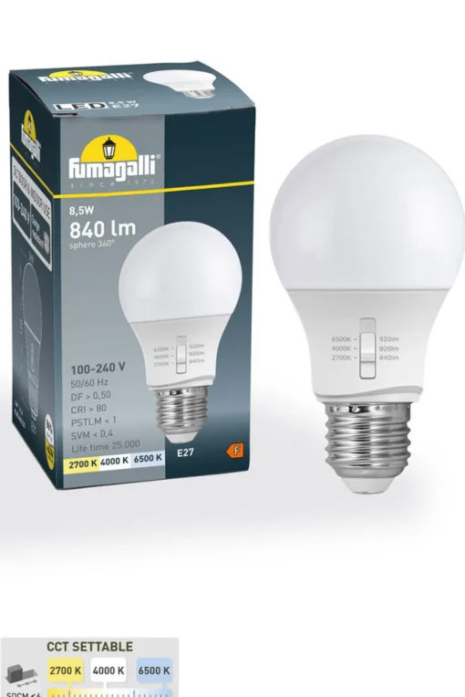 Fumagalli Utendørs vegglampe Nardo/Dario svart, klart deksel E27 CCT