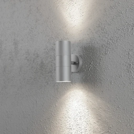 Konstsmide Utendørs vegglampe New Modena 2 lyskilder grå