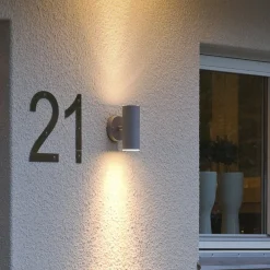 Konstsmide Utendørs vegglampe New Modena 2 lyskilder grå