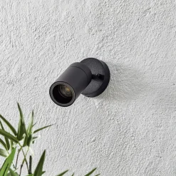 Konstsmide Utendørs vegglampe New Modena, GU10-spot, svart