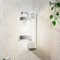 Trio Lighting Utendørs vegglampe Sambesi m skumringssensor, hvit| Vegglamper Utendørs