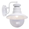 Globo Utendørs vegglampe Sella av matt, hvit stål| Vegglamper Utendørs