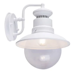 Globo Utendørs vegglampe Sella av matt, hvit stål| Vegglamper Utendørs