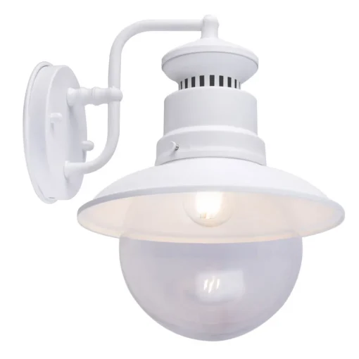 Globo Utendørs vegglampe Sella av matt, hvit stål| Vegglamper Utendørs