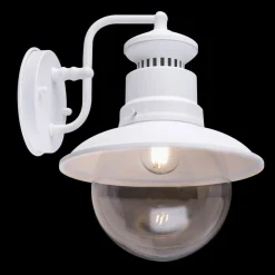 Globo Utendørs vegglampe Sella av matt, hvit stål| Vegglamper Utendørs