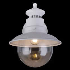 Globo Utendørs vegglampe Sella av matt, hvit stål| Vegglamper Utendørs