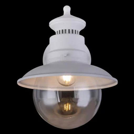 Globo Utendørs vegglampe Sella av matt, hvit stål| Vegglamper Utendørs