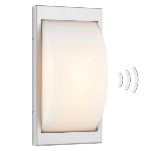 LCD Utendørs vegglampe 068SEN, Sensor, Stål, 33 cm, E27| Vegglamper Med Sensor