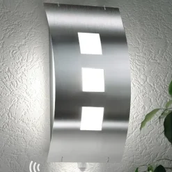 CMD Utendørs vegglampe Toma i stål med sensor| Vegglamper Med Sensor|Utebelysning Med Sensor
