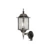 Elstead Utendørs vegglampe Wexford, sensor, svart/sølv| Vegglamper Med Sensor|Utebelysning Med Sensor