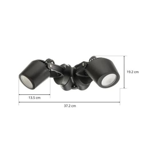 Fumagalli Utespot Minitommy, 2 lyskilder, CCT, svart/frost| Utespotter