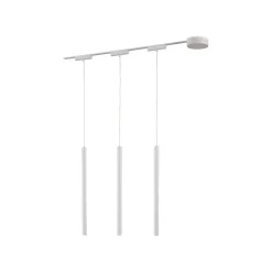 Lindby 48V Lumaro skinnesystem, pendel, rørpære, 3 lyskilder, hvit, CCT Online