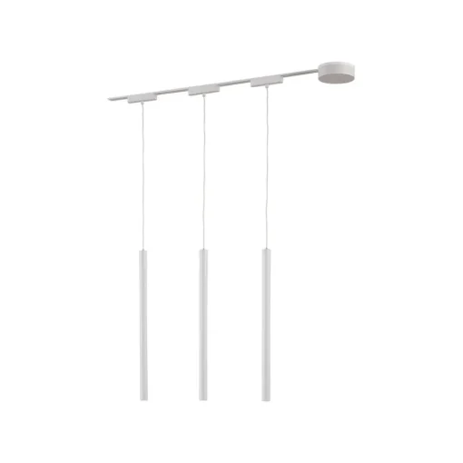 Lindby 48V Lumaro skinnesystem, pendel, rørpære, 3 lyskilder, hvit, CCT Online