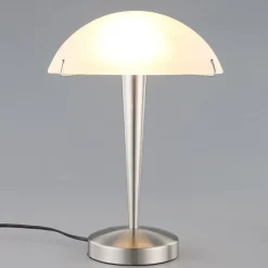 Lindby Vakker bordlampe Viola, nikkel matt| Bordlamper