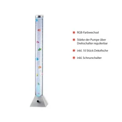 JUST LIGHT. GmbH Vannsøyle Ava med LED og fisker, høyde 120 cm| Dekorasjonsbelysning