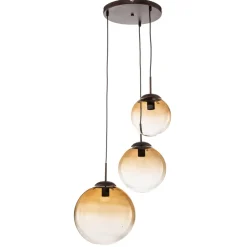 Globo Varus glasshengelampe i rav, 3 lyskilder Ø 51 cm Sale