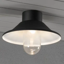 Konstsmide Vega LED-taklampe, utendørs, svart, Ø 30 cm| Taklamper Utendørs