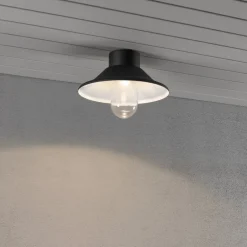 Konstsmide Vega LED-taklampe, utendørs, svart, Ø 30 cm| Taklamper Utendørs