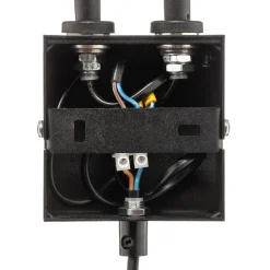 ALDEX Vegglampe 1002 med stikkontakt, 2 lyskilder, svart Discount