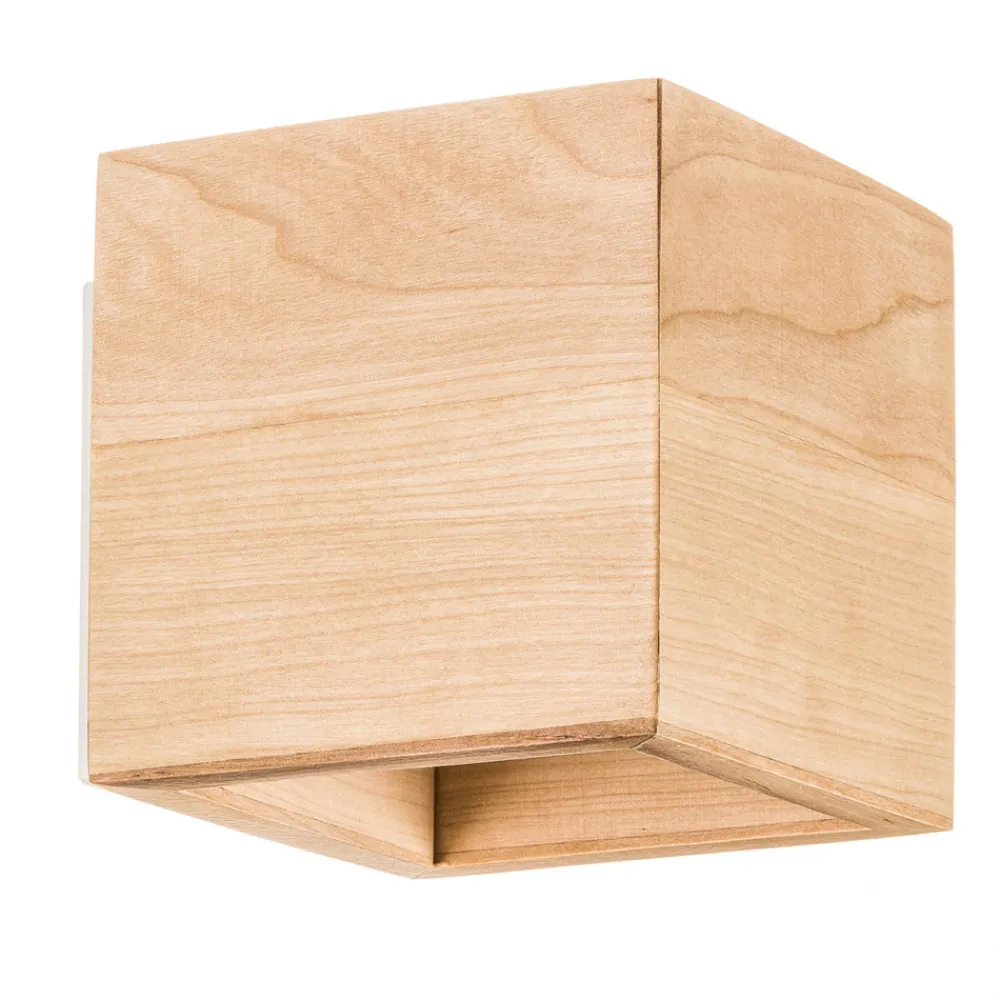 SOLLUX LIGHTING Vegglampe Ara som kube i tre New