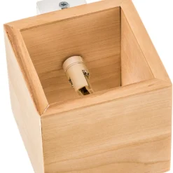 SOLLUX LIGHTING Vegglampe Ara som kube i tre New