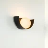 Lucide Vegglampe Benni med kuleskjerm av glass, svart Discount