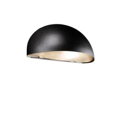 Nordlux Vegglampe Bergen, halvsirkelformet, svart Clearance