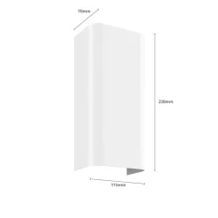 Nowodvorski Lighting Vegglampe Bergen opp & ned, hvit New