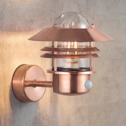 Nordlux Vegglampe BLOKHUS med sensor, kobber Best