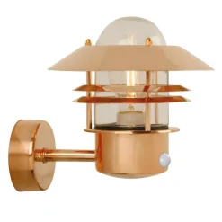 Nordlux Vegglampe BLOKHUS med sensor, kobber Best