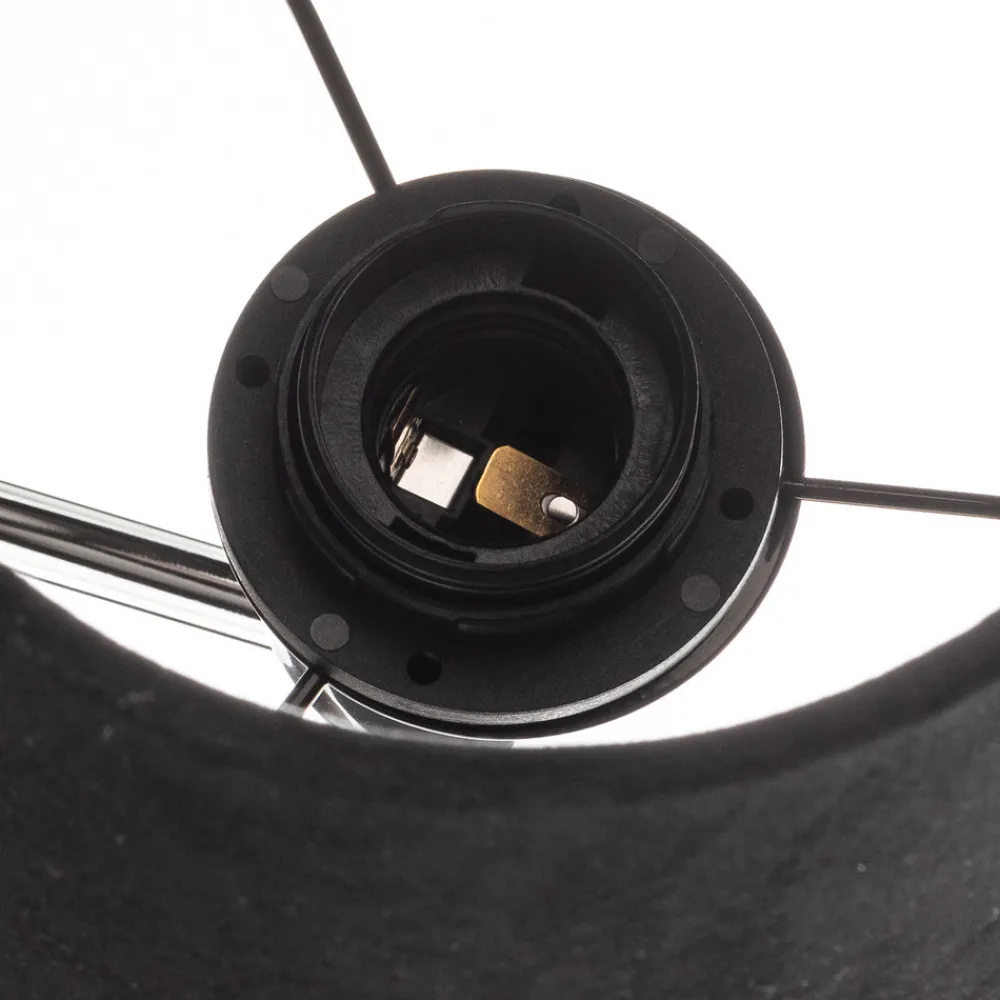 Argon Vegglampe Bono, tekstilskjerm, krom/svart Discount