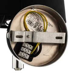 Argon Vegglampe Bono, tekstilskjerm, krom/svart Discount