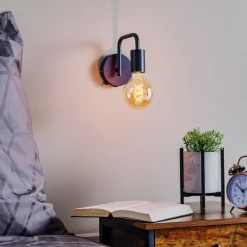 Trio Lighting Vegglampe Diallo uten skjerm matt svart| Vegglamper
