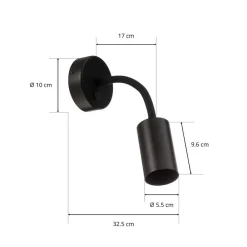 Nowodvorski Lighting Vegglampe Eye Flex S, svart| Design- Og Hotellbelysning|Led-Innendørs