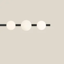 ALDEX Vegglampe Garda 3, svart, metall, glass, 3 lyskilder| Vegglamper