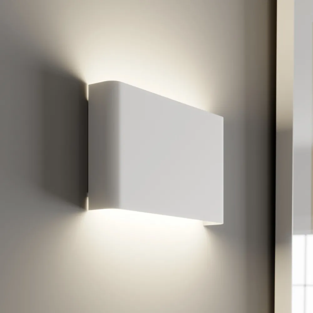 Nowodvorski Lighting Vegglampe Haga, hvit, metall, G9, opp/ned, 25,5 cm bred Clearance