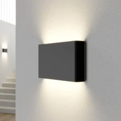 Nowodvorski Lighting Vegglampe Haga, sett med 3, grafitt, G9, opp/ned, 15 cm høy| Design- Og Hotellbelysning|Vegglamper