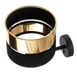 TK Lighting Vegglampe Hilton, svart/gull New