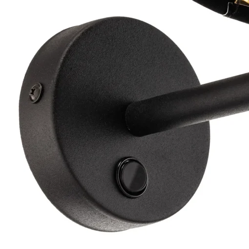 TK Lighting Vegglampe Hilton, svart/gull New