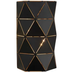 Lucide Vegglampe i svart metall Otona Online