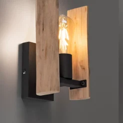JUST LIGHT. GmbH Vegglampe i tømmer laget av tre| Vegglamper