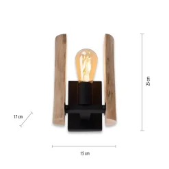 JUST LIGHT. GmbH Vegglampe i tømmer laget av tre| Vegglamper