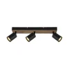 Brilliant Vegglampe Jello Wood, svart/tre 3 lyskilder Clearance