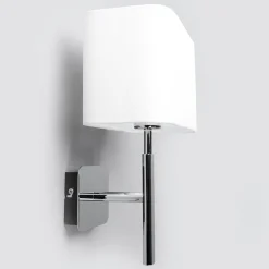 Lucande Vegglampe Jettka med tekstilskjerm og bryter| Vegglamper