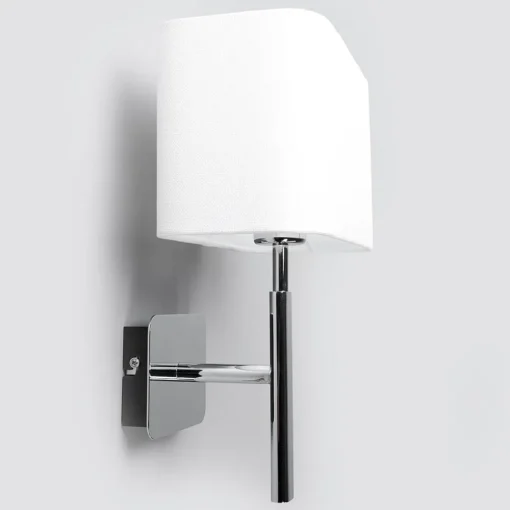Lucande Vegglampe Jettka med tekstilskjerm og bryter| Vegglamper