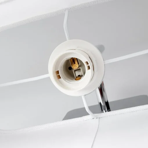 Lucande Vegglampe Jettka med tekstilskjerm og bryter| Vegglamper