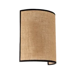 Duolla Vegglampe Jute&black, naturbrun, halvrund| Design- Og Hotellbelysning|Vegglamper