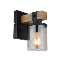 Globo Vegglampe Lila vegglampe m. trebom og glass-skjerm Hot