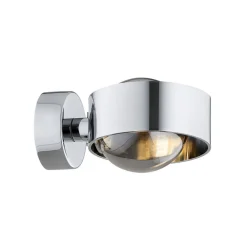 Argon Vegglampe Mado, stål kromfarget, glass røyk, 1 lyskilde Online